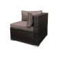 Диван плетеный модульный Astella Furniture Лагуна сталь, искусственный ротанг, ткань коричневый Фото 3