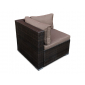 Диван плетеный модульный Astella Furniture Лагуна сталь, искусственный ротанг, ткань коричневый Фото 6