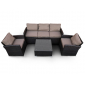Комплект плетеной мебели Astella Furniture Раджа сталь, искусственный ротанг, ткань коричневый Фото 2