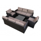 Комплект плетеной мебели Astella Furniture Компани сталь, искусственный ротанг, ткань коричневый Фото 1