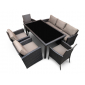 Комплект плетеной мебели Astella Furniture Соломон сталь, искусственный ротанг, ткань бежевый, коричневый Фото 1