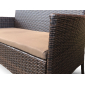 Комплект плетеной мебели Astella Furniture Ария Кафе сталь, искусственный ротанг, ткань коричневый Фото 6