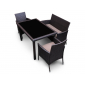 Комплект плетеной мебели Astella Furniture Ария Сет сталь, искусственный ротанг, ткань коричневый Фото 2