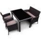 Комплект плетеной мебели Astella Furniture Ария Сет сталь, искусственный ротанг, ткань коричневый Фото 1