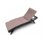 Лежак плетеный с матрасом Astella Furniture Капри сталь, искусственный ротанг, ткань коричневый Фото 2