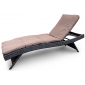 Комплект лежаков со столиком Astella Furniture Капри сталь, искусственный ротанг, ткань коричневый Фото 2