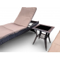 Комплект лежаков со столиком Astella Furniture Капри сталь, искусственный ротанг, ткань коричневый Фото 3