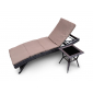 Комплект лежаков со столиком Astella Furniture Капри сталь, искусственный ротанг, ткань коричневый Фото 6
