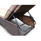 Лежак плетеный с матрасом и столиком Astella Furniture Престиж сталь, искусственный ротанг, ткань коричневый Фото 5