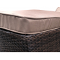 Лежак плетеный с матрасом и столиком Astella Furniture Престиж сталь, искусственный ротанг, ткань коричневый Фото 6