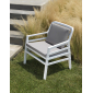 Кресло пластиковое с подушками Nardi Aria стеклопластик, Sunbrella белый, серый Sunbrella Фото 4