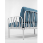 Кресло пластиковое с подушками Nardi Komodo Poltrona стеклопластик, Sunbrella белый, синий Фото 4