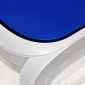 Шезлонг-лежак пластиковый Nardi Alfa полипропилен, текстилен белый, синий Фото 13