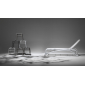 Шезлонг-лежак пластиковый Nardi Atlantico стеклопластик, текстилен белый Фото 17