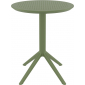 Стол пластиковый складной Siesta Contract Sky Folding Table Ø60 сталь, пластик оливковый Фото 2