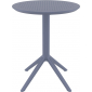 Стол пластиковый складной Siesta Contract Sky Folding Table Ø60 сталь, пластик темно-серый Фото 2