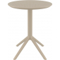Стол пластиковый складной Siesta Contract Sky Folding Table Ø60 сталь, пластик бежевый Фото 2