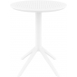 Стол пластиковый складной Siesta Contract Sky Folding Table Ø60 сталь, пластик белый Фото 5