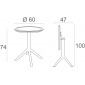 Стол пластиковый складной Siesta Contract Sky Folding Table Ø60 сталь, пластик белый Фото 2