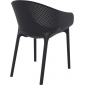 Кресло пластиковое Siesta Contract Sky Pro стеклопластик, полипропилен черный Фото 6