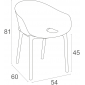 Кресло пластиковое Siesta Contract Sky Pro стеклопластик, полипропилен темно-серый Фото 2