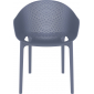 Кресло пластиковое Siesta Contract Sky Pro стеклопластик, полипропилен темно-серый Фото 5