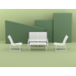 Комплект пластиковой мебели Siesta Contract Pacific Lounge стеклопластик, текстилен белый Фото 5