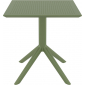 Стол пластиковый Siesta Contract Sky Table 70 сталь, пластик оливковый Фото 5