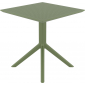 Стол пластиковый Siesta Contract Sky Table 70 сталь, пластик оливковый Фото 6