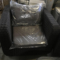 Кресло плетеное с подушками JOYGARDEN Stockholm алюминий, искусственный ротанг черный Фото 7