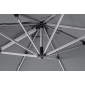Зонт садовый с подсветкой Garden Relax Ines алюминий, полиэстер серебристый, темно-серый Фото 11