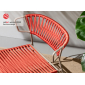 Кресло лаунж плетеное Scab Design Lisa Lounge Filo сталь, роуп тортора, оранжевый Фото 10