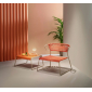 Кресло лаунж плетеное Scab Design Lisa Lounge Filo сталь, роуп тортора, оранжевый Фото 8