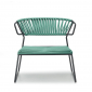 Кресло лаунж плетеное Scab Design Lisa Lounge Filo сталь, роуп антрацит, ментоловый Фото 5