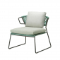 Кресло лаунж плетеное Scab Design Lisa Lounge Filo сталь, роуп антрацит, ментоловый Фото 8
