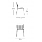 Стул металлический Scab Design Si-Si Barcode сталь лен Фото 2