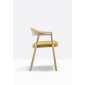 Кресло деревянное с обивкой PEDRALI Hera ясень, ткань беленый ясень Фото 4