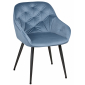 Кресло с обивкой E-line Регент металл, велюр пудрово-синий Фото 1