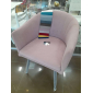 Кресло с обивкой Likom Комфорт 22 металл, велюр черный, пыльно-розовый Фото 5
