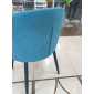 Кресло с обивкой Likom Комфорт 22 металл, велюр черный, синий Фото 9