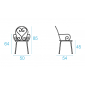 Кресло металлическое EMU Pigalle сталь Фото 2
