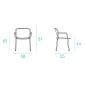 Кресло металлическое EMU Yard эластичные ремни, алюминий Фото 2