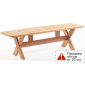 Скамейка деревянная WArt Focus Bench 160 ироко Фото 1