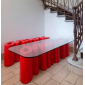 Стол пластиковый кофейный SLIDE Amore Table Standard полиэтилен, закаленное стекло Фото 5