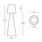 Торшер пластиковый уличный SLIDE Pivot Small Lighting OUT полиэтилен белый Фото 2