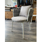 Кресло плетеное с подушкой Tagliamento Roma алюминий, полиэстер, акрил белый, светло-серый Фото 3