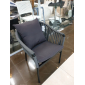 Кресло плетеное с подушкой Tagliamento Modena алюминий, теслин, акрил черный, темно-серый Фото 5