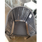 Кресло плетеное с подушкой Tagliamento Modena алюминий, теслин, акрил черный, темно-серый Фото 8