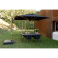 Зонт профессиональный 3.5х3.5 м Scolaro Astro Timber алюминий, акрил имитация ироко, черный Фото 10