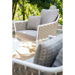 Кресло плетеное с подушкой Grattoni Panama алюминий, роуп, текстилен белый, бежевый, шампанское Фото 3